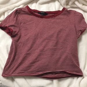 Striped cropped T-shirt